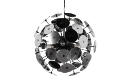 TRIO Retrofit Pendelleuchte DISCALDO 54 cm schwarz /Glas