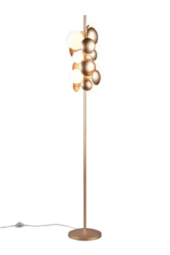 TRIO Retrofit Stehlampe TRS BUBBLE 155 cm goldfarbig