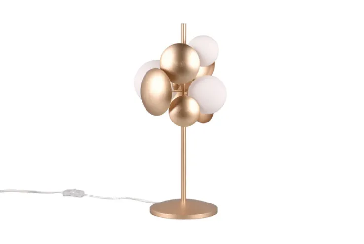 TRIO Retrofit Tischlampe TRS BUBBLE 50 cm goldfarbig