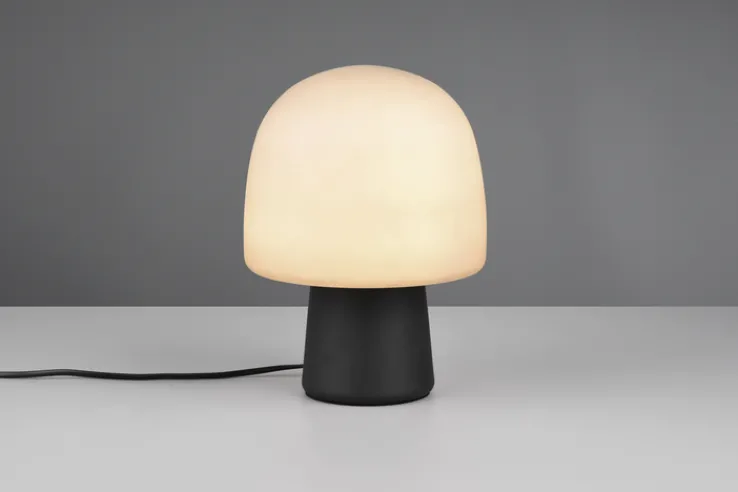 TRIO Retrofit Tischlampe STEEN 27 cm schwarz