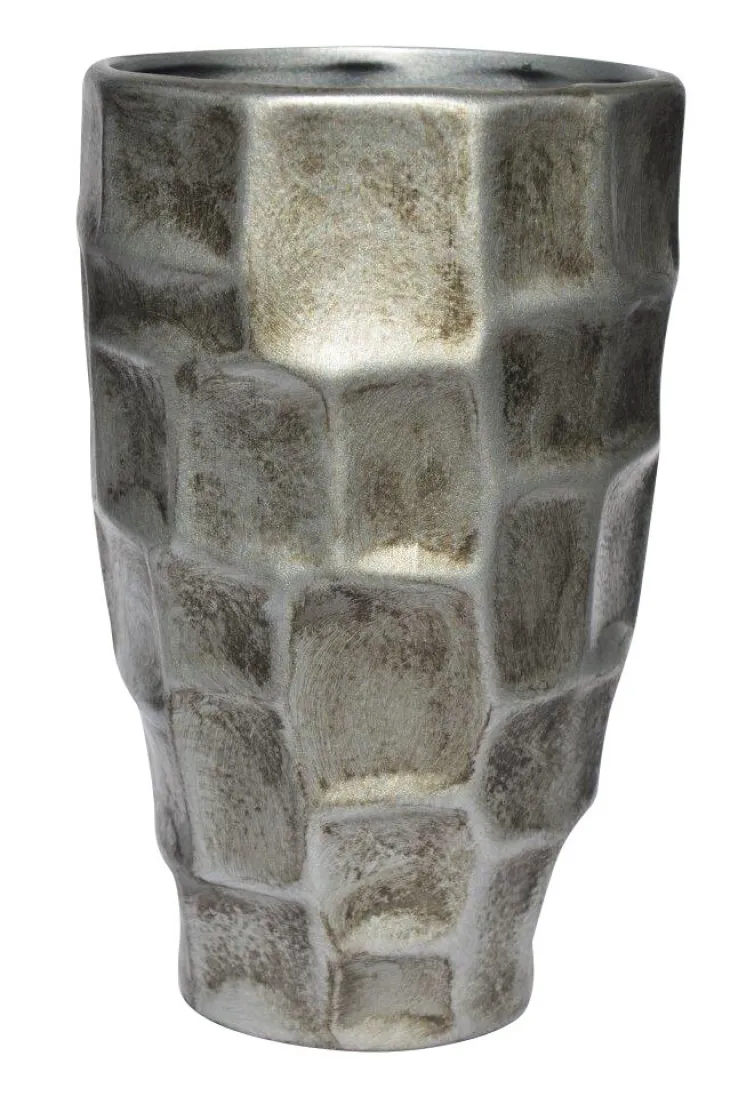 Vase 27 cm altsilberfarbig