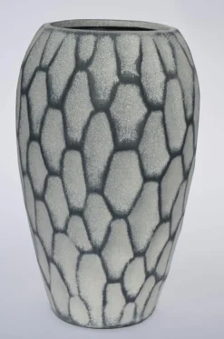 Vase 30 cm schiefergrau
