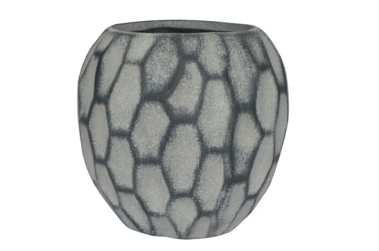 Vase 17 cm schiefergrau