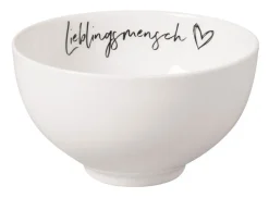 Villeroy & Boch Bol STATEMENT LIEBLINGSMENSCH 470 ml Porzellan weiß