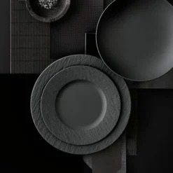 Villeroy & Boch Frühstücksteller MANUFACTURE ROCK 22,5 cm Porzellan grau/schwarz