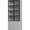 Vitrine BASIC 101 x 230 cm nebelgrau/schwarz