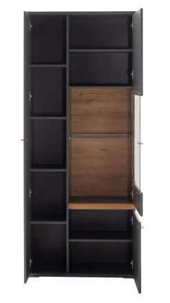 QUARTIER Vitrine CHARLOTTE grau 80 cm