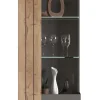 QUARTIER Vitrine FRENO I Oak/ grau