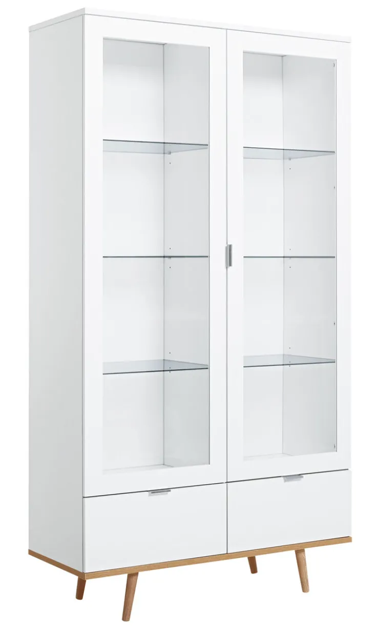 QUARTIER Vitrine GÖTEBORG 100 x 185 cm weiß