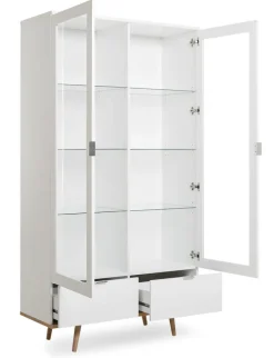 QUARTIER Vitrine GÖTEBORG 100 x 185 cm weiß