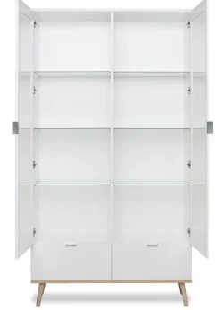 QUARTIER Vitrine GÖTEBORG 100 x 185 cm weiß