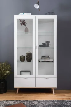 QUARTIER Vitrine GÖTEBORG 100 x 185 cm weiß