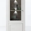 Vitrine ISADORA 78 x 208 cm weiß/ braun