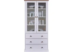 Vitrine JACOB weiß Massivholz