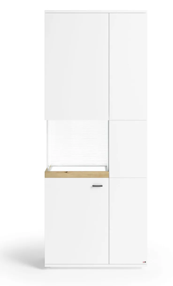 QUARTIER Vitrine LANCASTER 80 x 206 cm Eiche Artisan