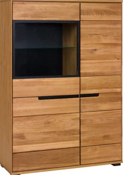 QUARTIER Vitrine LOLA 102 x 148 cm Eiche teilmassiv