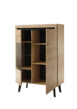 Vitrine TORGE 90x134 cm Eiche Artisan Dekor