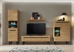 Vitrine TORGE 90x134 cm Eiche Artisan Dekor