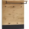 VOSS Garderobenpaneel LEVIO 80 x 106 cm Eiche braun / schwarz