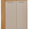 VOSS Schuhkommode LOVENO 86 x 124 cm Eiche Bianco/ Lack taupe
