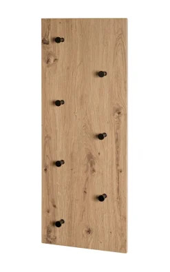 Wandgarderobe 80 x 30 cm Eiche-Dekor/schwarz