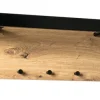 Wandgarderobe 70 x 24 cm Schwarz/ Eiche