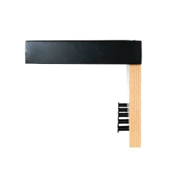 Wandgarderobe 70 x 24 cm Schwarz/ Eiche