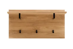 Wandgarderobe LIDO 80 x 41 cm Astige Eiche massiv naturbelassen geölt