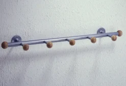 Wandgarderobe SELMA Metall alufarben ca. 73 x 6 x 16 cm