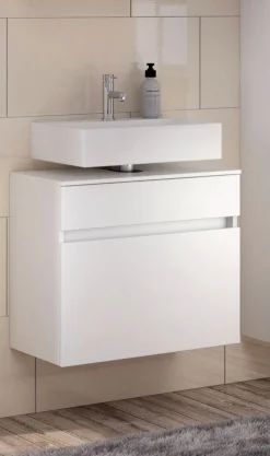 Waschbeckenunterschrank BAABE 60 x 55 cm Weiß matt