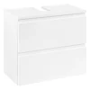 Waschbeckenunterschrank CARDIFF 60 x 53 cm Weiß Hochglanz
