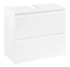 Waschbeckenunterschrank CARDIFF 60 x 53 cm Weiß Hochglanz