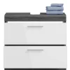 Waschbeckenunterschrank SCOUT 60 x 56 cm grau/ weiß Hochglanz
