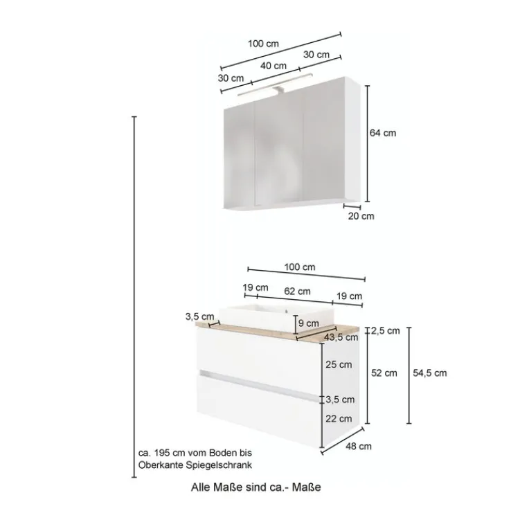 Waschtisch BREGENZ braun