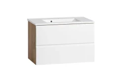 Waschtisch GENT weiß/braun 80cm