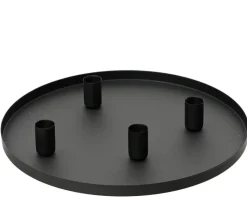 Weihnachtsdeko Kerzenhalter Eisen 30 cm matt-schwarz