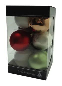 Weihnachtskugel Set 9-tlg. 9 cm mehrfarbig klassisch