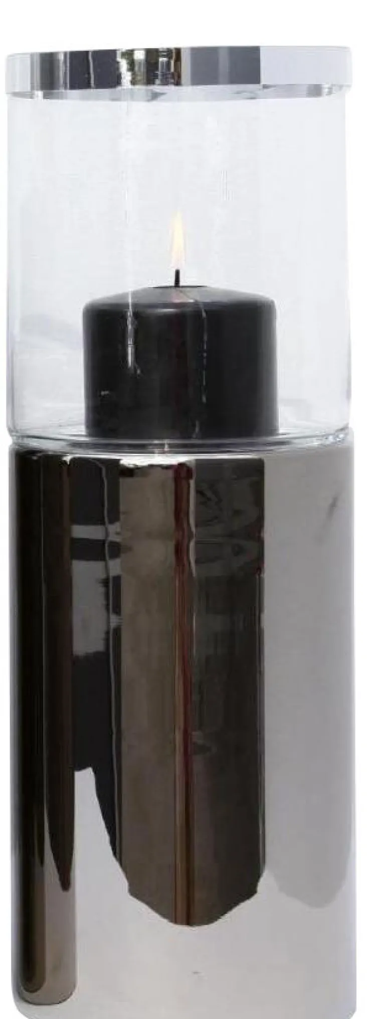 Windlicht SILVER 45 cm silberfarbig