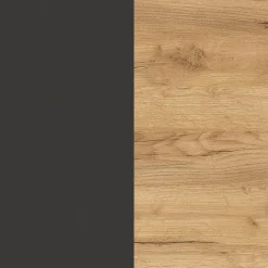 Winkelschreibtisch PODIUM Graphit/ Navarra Eiche