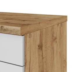 Winkelzeile ODENSE 210 x 210 cm Wotan-Eiche Dekor/ Weiß