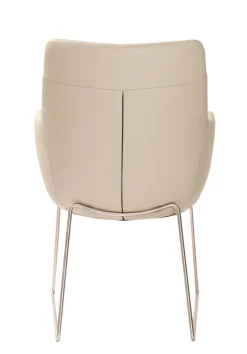 WK WOHNEN WK-WOHNEN Armlehnstuhl Lederbezug weiß