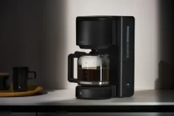 WMF Kaffeemaschine STELIO BLACK Glas Metall Deep Black