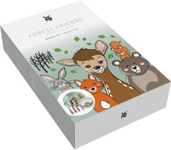 WMF Kindergeschirr-Set FOREST FRIENDS 6-teilig Porzellan/Edelstahl