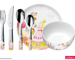 WMF Kindergeschirr-Set PRINZESSIN ANNELI 6-teilig Porzellan/Edelstahl