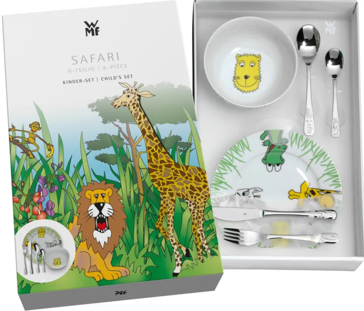 WMF Kindergeschirr-Set SAFARI 6-teilig Edelstahl/Porzellan
