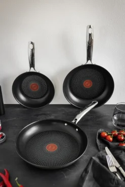 WMF Pfannenset DUETTO Edelstahl 3-tlg. 20/24/28 cm Silberfarbig/Schwarz