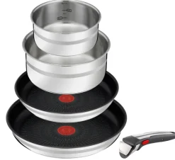 WMF Topfset JO COOK SMART Edelstahl 5-teilig Silberfarbig/Schwarz