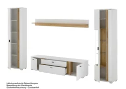 Wohnkombi 17 LONG ISLAND 4-teilig 330x200 cm weiß/braun