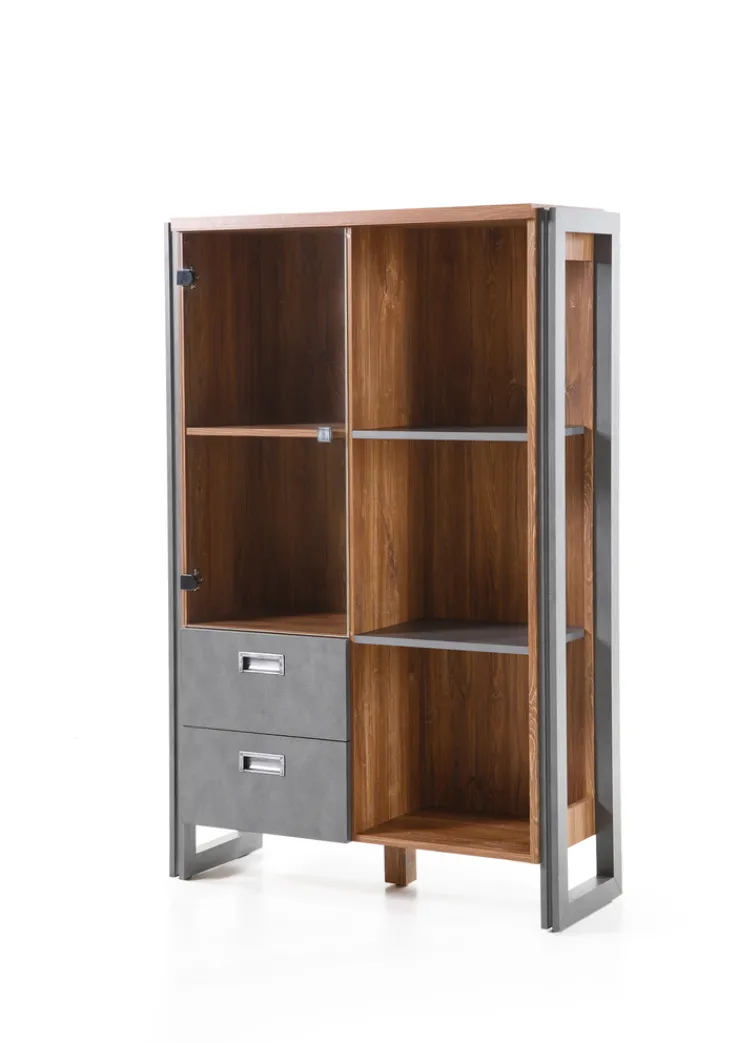 Wohnkombi I DETROIT 4-teilig 360 x 170 cm braun/anthrazit