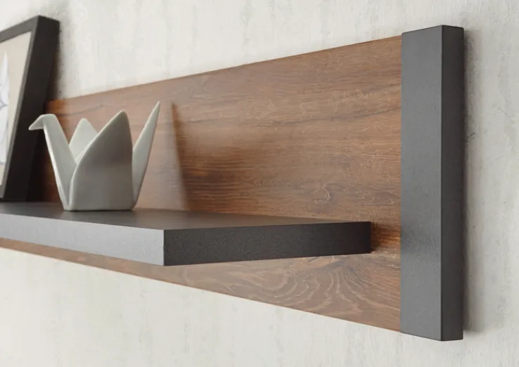 Wohnkombi I DETROIT 4-teilig 360 x 170 cm braun/anthrazit